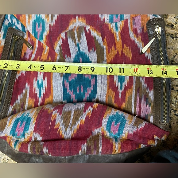 BRYNA Nicole High End AZTEC Blanket Pattern & Leather Hobo MINTY Shoulder Bag - Picture 11 of 13